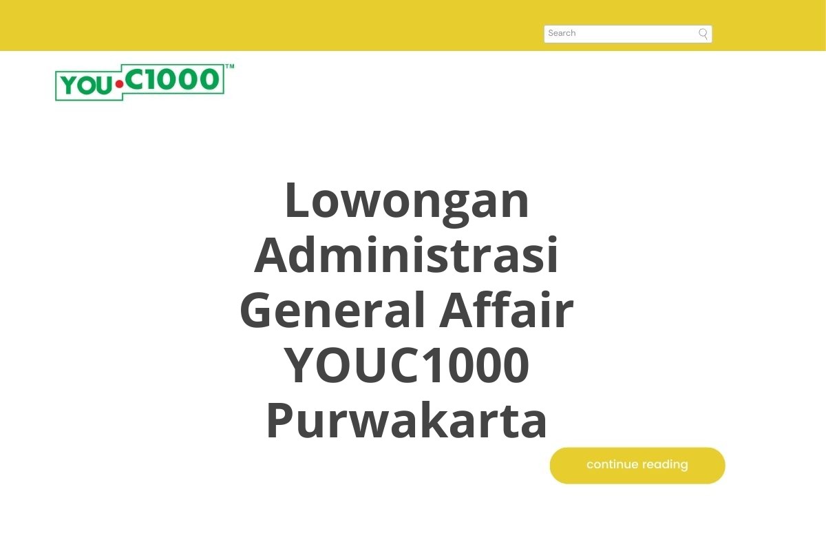 Lowongan Administrasi General Affair Youc Purwakarta Tahun